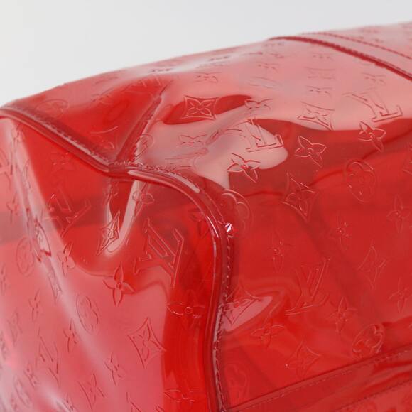 LOUIS VUITTON Monogram Vinyl Keepall Bandouliere 50 Bag Red M41416 - Picture 15 of 16